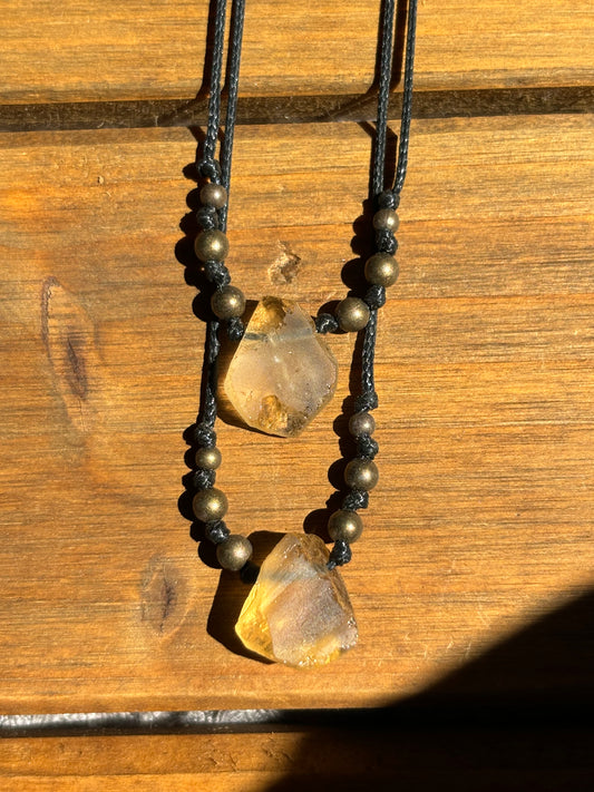 citrine raw teardrop