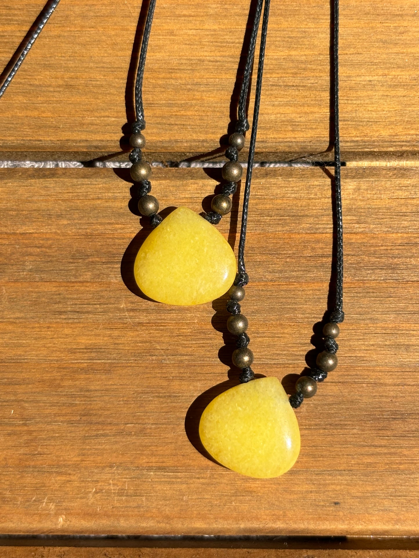 dyed yellow stone teardrop