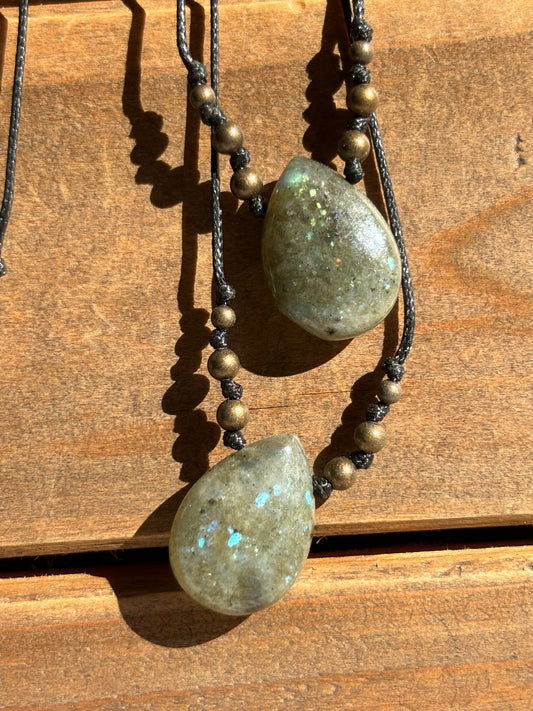 labradorite teardrop