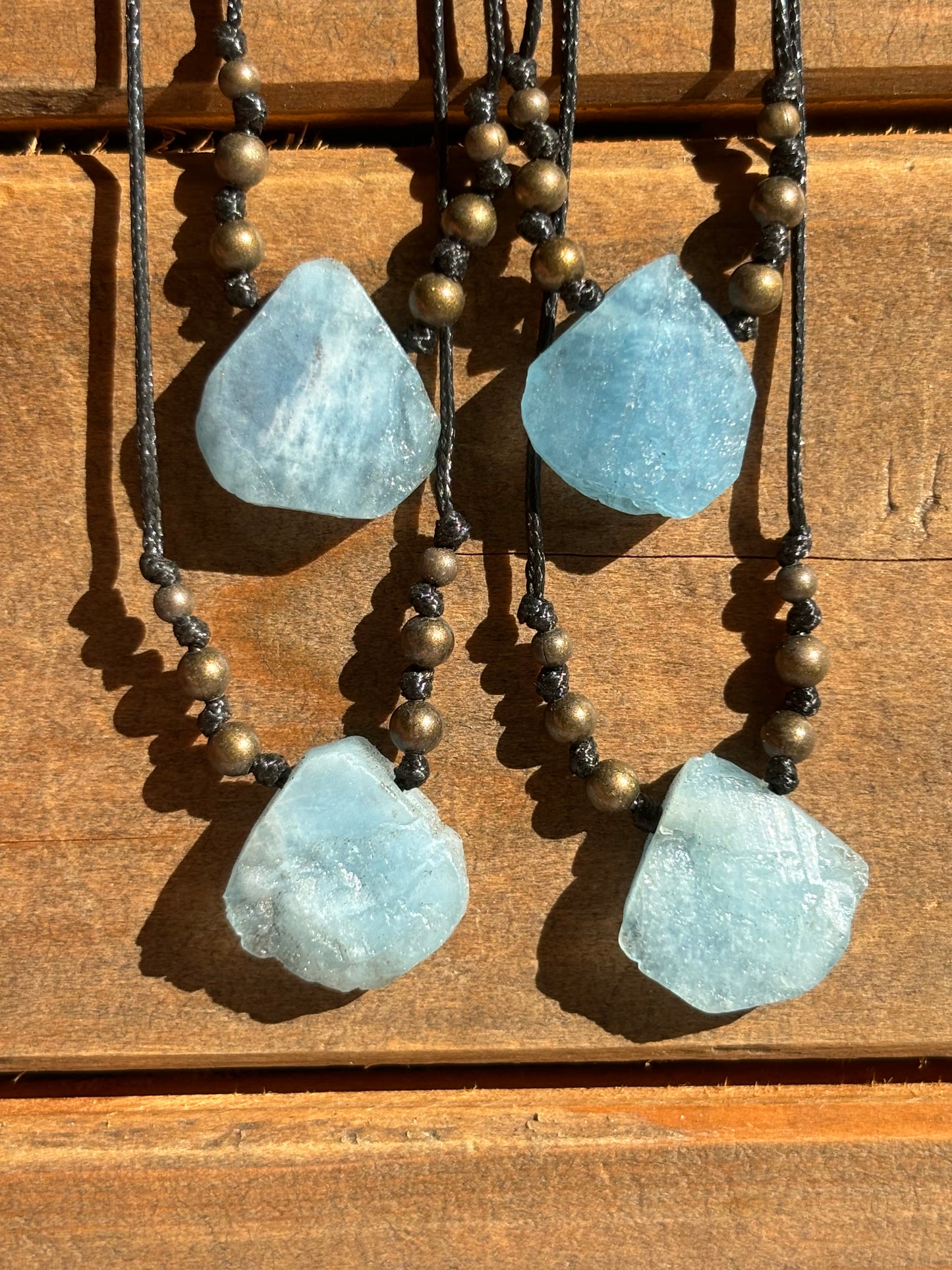 aquamarine raw flat teardrop