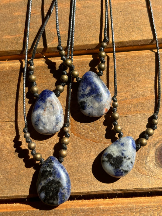 sunset sodalite teardrop