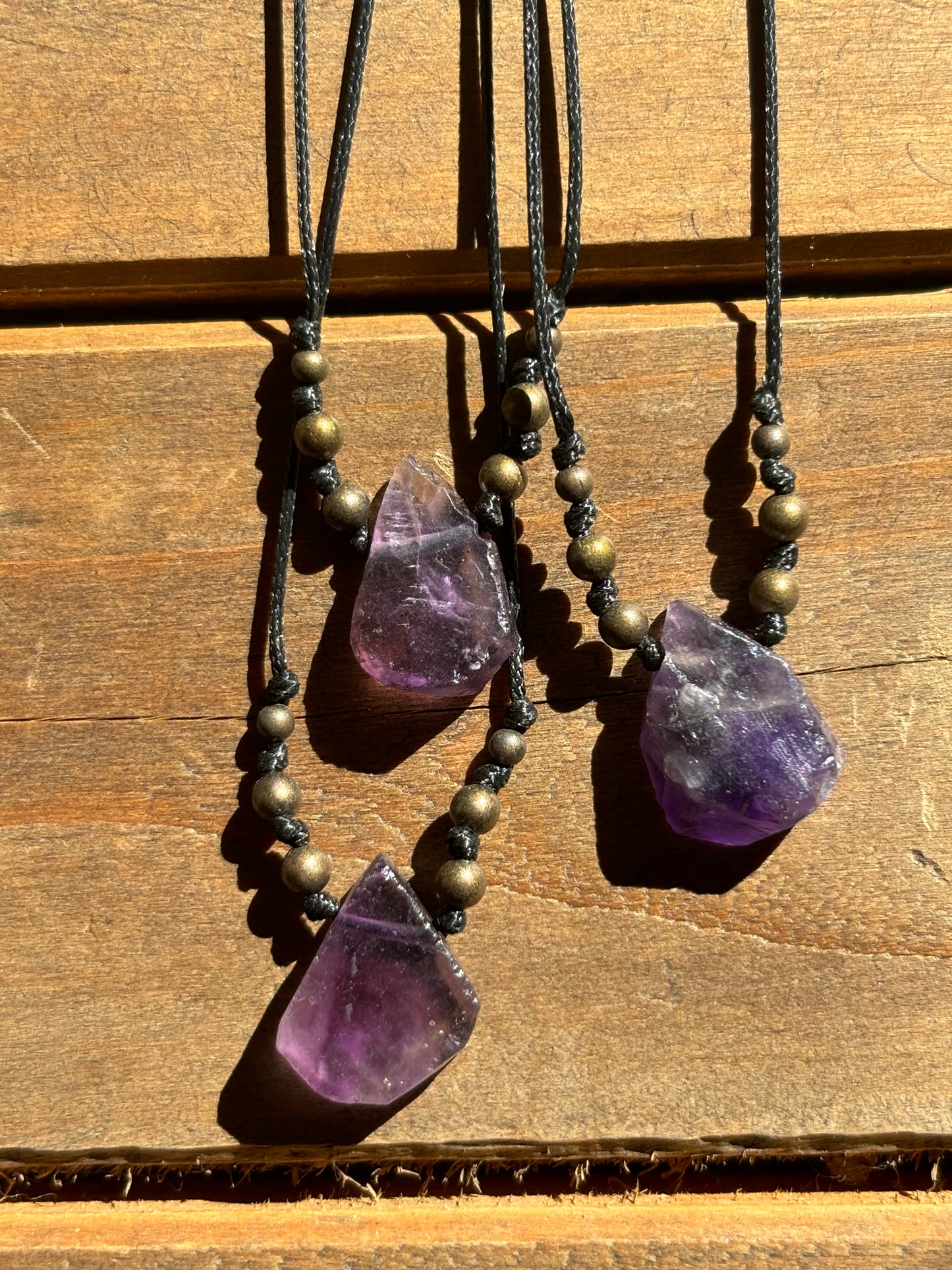 amethyst flat raw teardrop