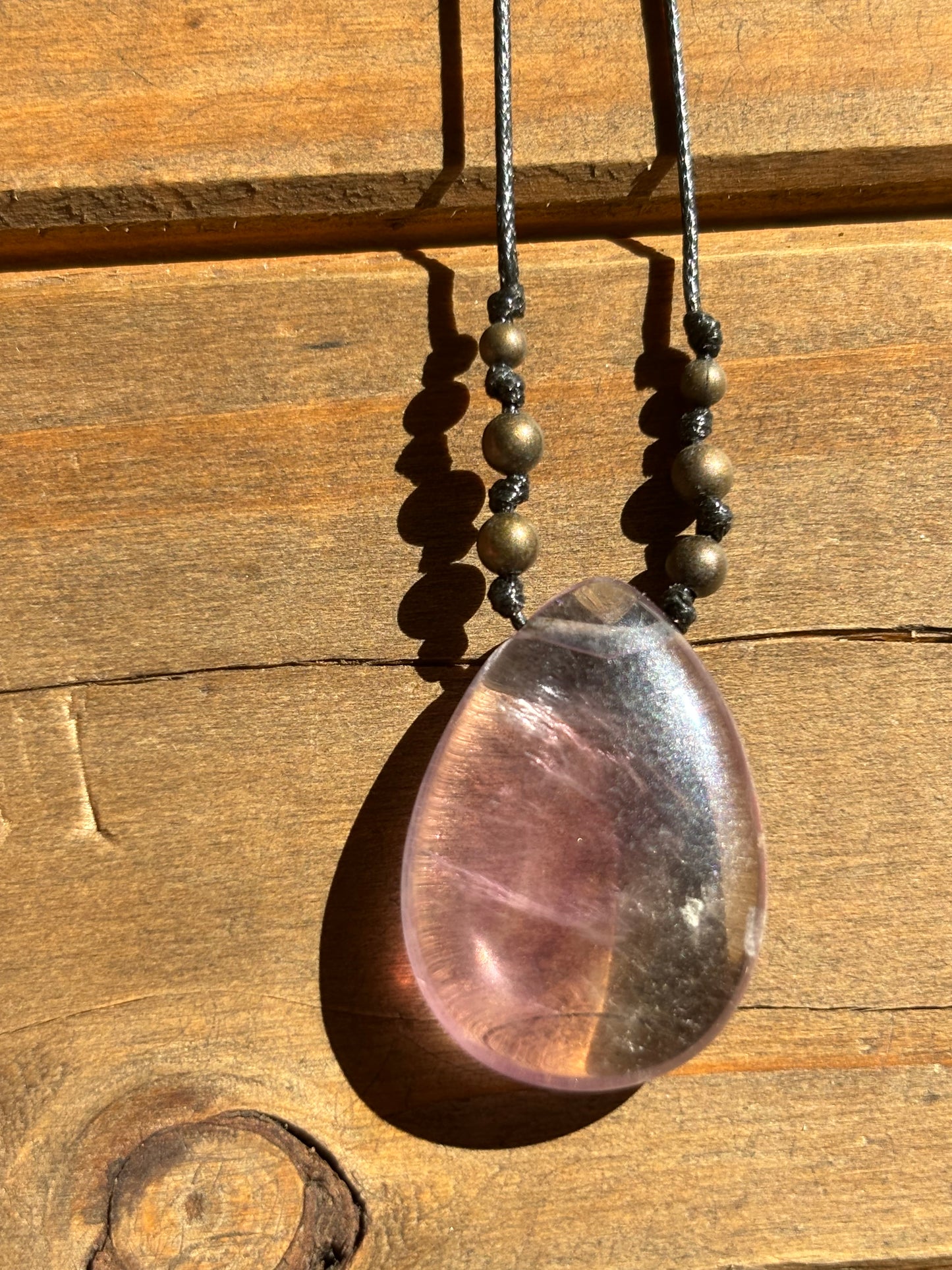 rainbow fluorite large teardrop