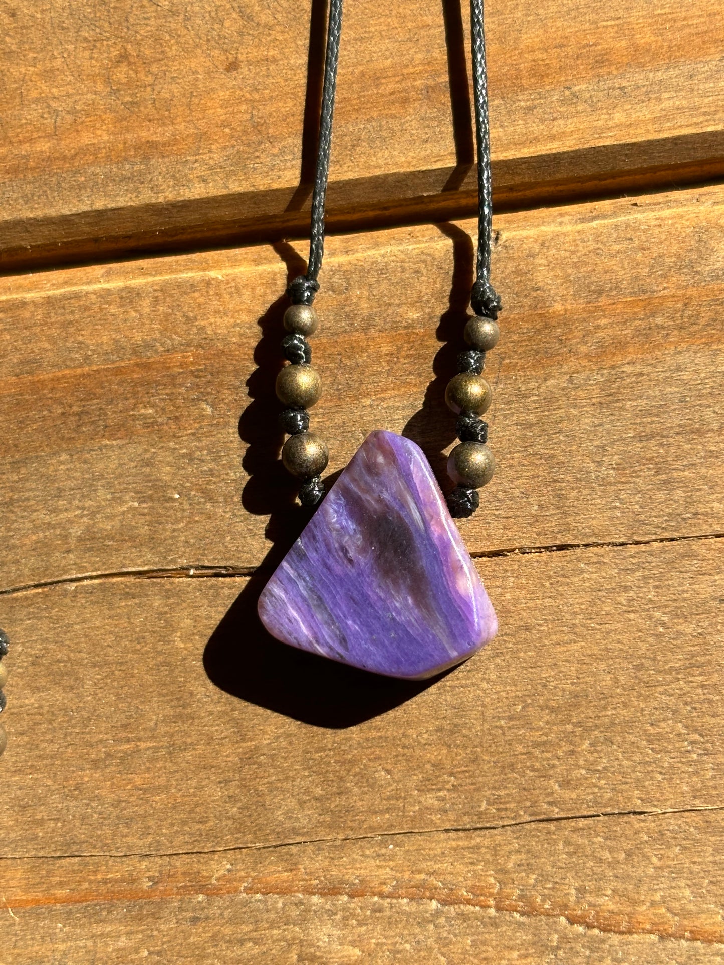 charoite flat teardrop large