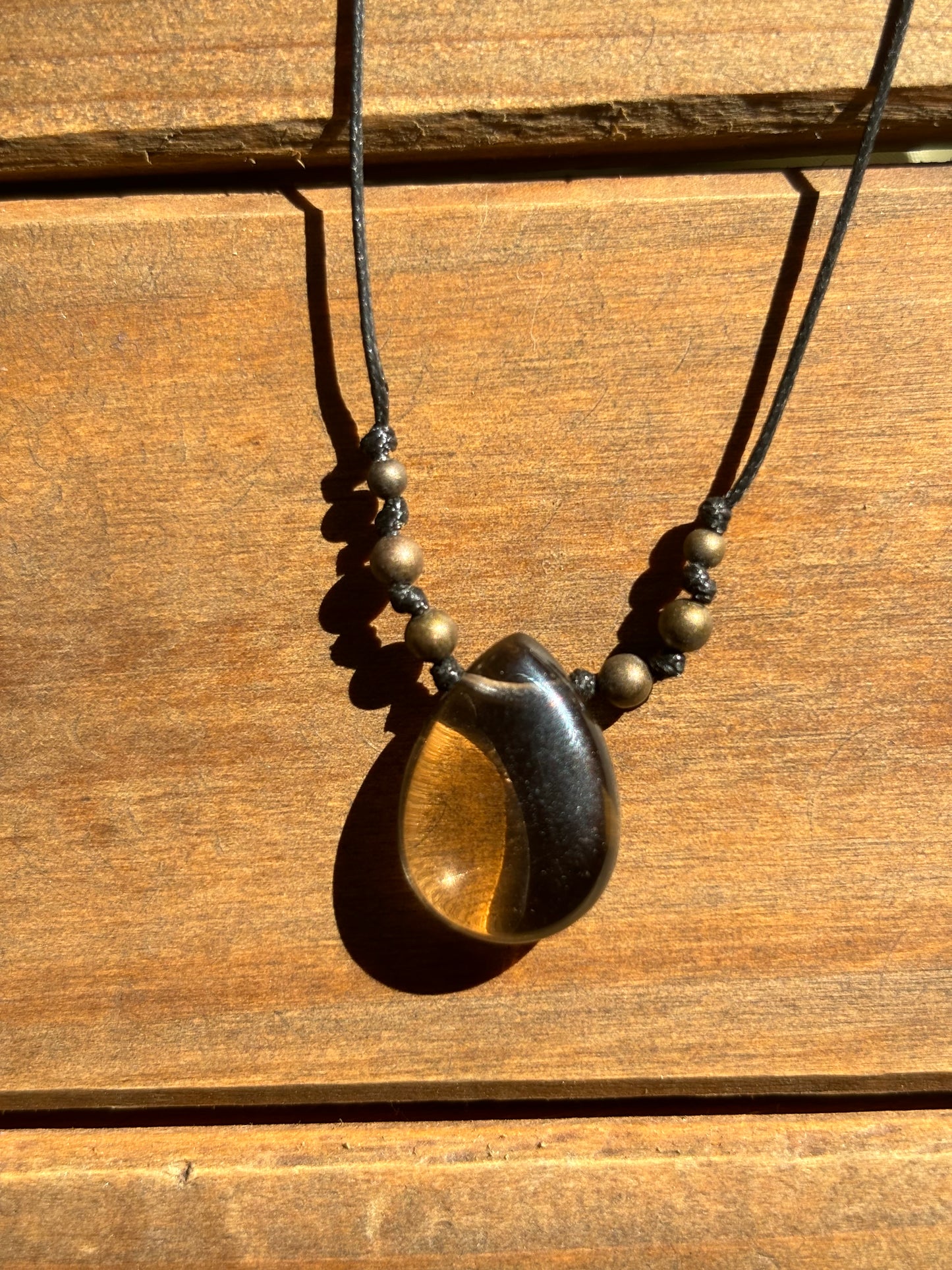 smoky quartz teardrop