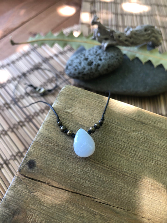 chalcedony teardrop small